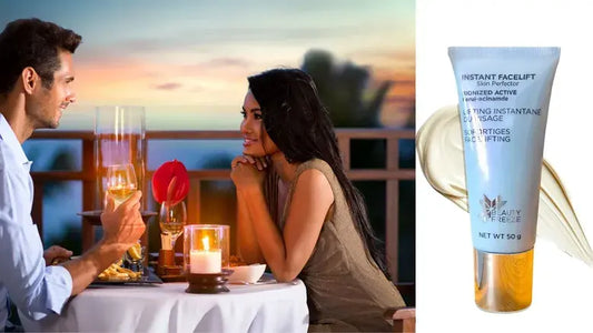 Date Night Glow Using Instant Facelift Cream